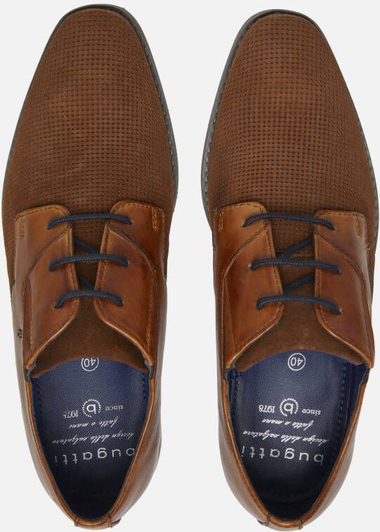 Bugatti Menello Veterschoenen cognac Suede