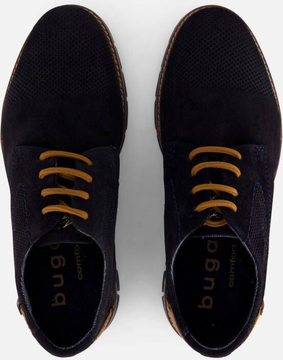 Bugatti Simone Sneakers blauw Suede