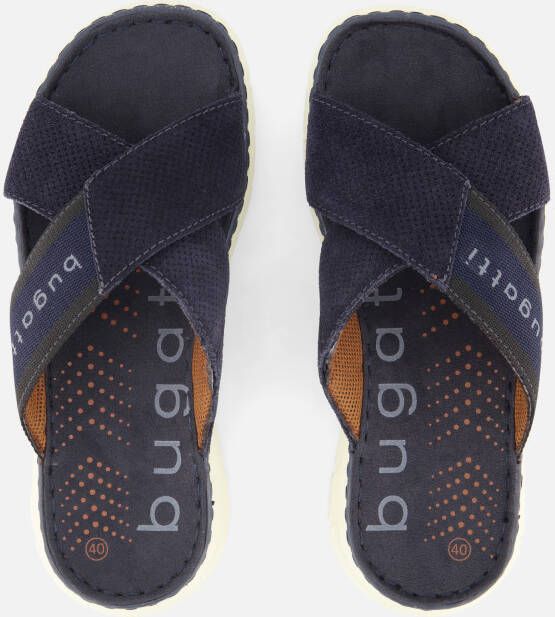 Bugatti Slippers blauw Textiel