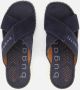 Bugatti leren slippers met leren voetbed blauw - Thumbnail 7