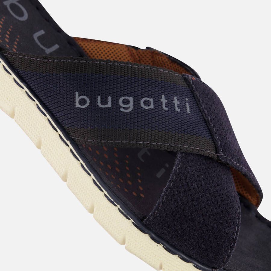Bugatti Slippers blauw Textiel