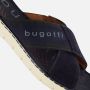 Bugatti leren slippers met leren voetbed blauw - Thumbnail 9