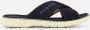 Bugatti leren slippers met leren voetbed blauw - Thumbnail 10