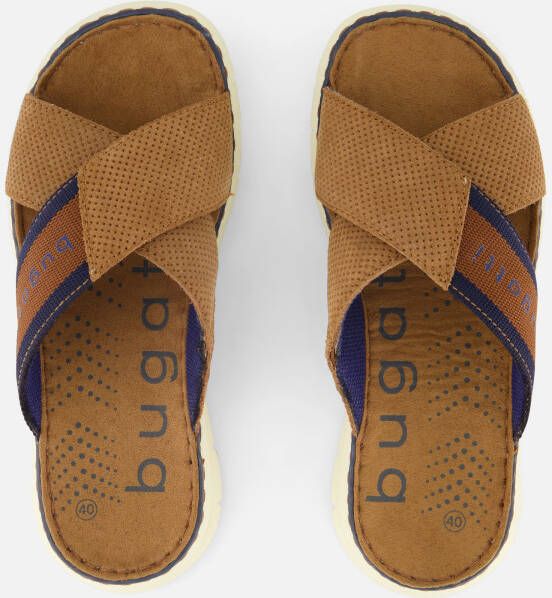 Bugatti Slippers cognac Textiel