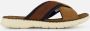 Bugatti leren slippers met leren voetbed cognac - Thumbnail 9