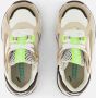 BunniesJR 225375-111 Jongens Lage Sneakers Beige Wit Bruin Geel Leer Veters - Thumbnail 5