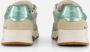 BunniesJR 225462-403 Meisjes Lage Sneakers Zilver Beige Groen Leer Veters - Thumbnail 4