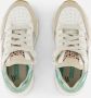 BunniesJR 225462-403 Meisjes Lage Sneakers Zilver Beige Groen Leer Veters - Thumbnail 5