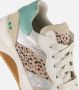 BunniesJR 225462-403 Meisjes Lage Sneakers Zilver Beige Groen Leer Veters - Thumbnail 7