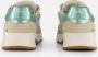 BunniesJR 225462-403 Meisjes Lage Sneakers Zilver Beige Groen Leer Veters - Thumbnail 9