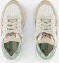BunniesJR 225462-403 Meisjes Lage Sneakers Zilver Beige Groen Leer Veters - Thumbnail 10