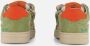 BunniesJR 225250-460 Jongens Lage Sneakers Groen Beige Oranje Suède Veters - Thumbnail 3