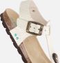 BunniesJR 225417-906 Meisjes Platte Sandalen Beige Print Imitatieleer Gesp - Thumbnail 6