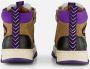 BunniesJR 224841-503 Meisjes Hoge Sneakers Paars Beige Groen Leer Veters - Thumbnail 3