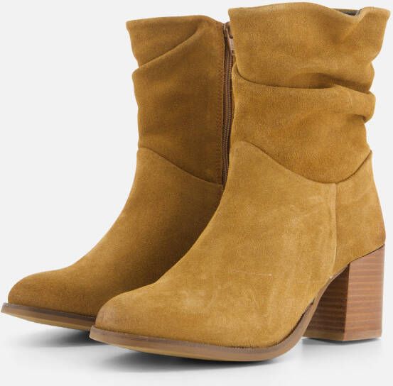 Cellini Enkellaarsjes cognac Suede