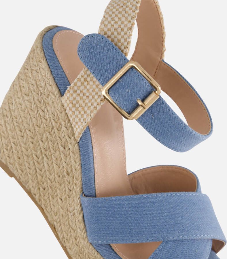 Cellini Espadrilles blauw Textiel