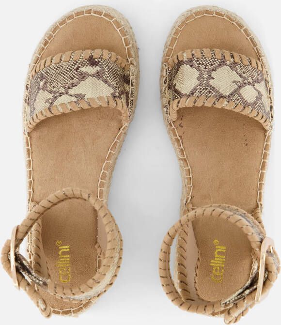 Cellini Espadrilles bruin Textiel