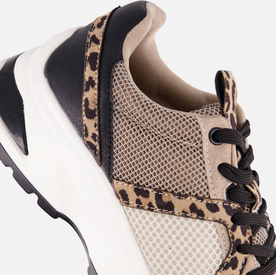 Cellini Leopard Sneakers beige Textiel