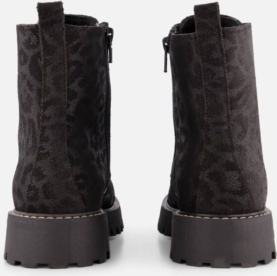 Cellini Leopard Veterboots zwart Suede