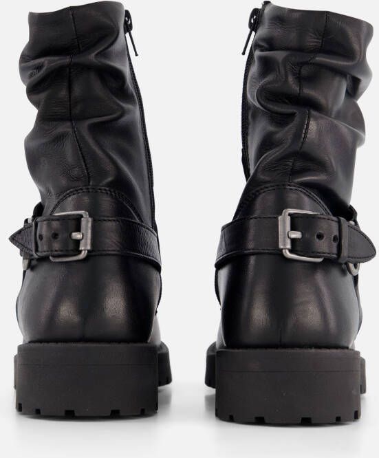 Cellini Plooi Biker boots zwart Leer