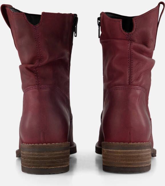 Cellini Plooi Enkellaarsjes rood Nubuck