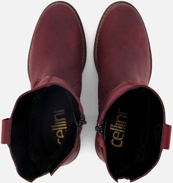 Cellini Plooi Enkellaarsjes rood Nubuck