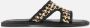 Cellini Raffia Slippers zwart Textiel - Thumbnail 6