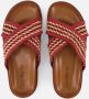 Cellini Raffia Slippers rood Textiel - Thumbnail 3