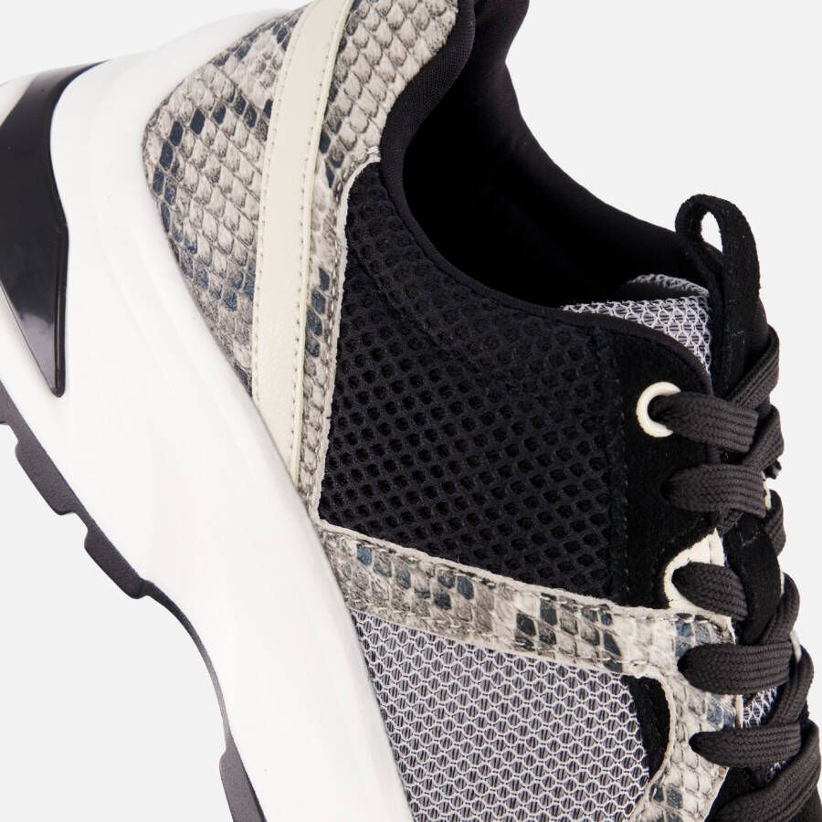 Cellini Snake Sneakers zwart Textiel