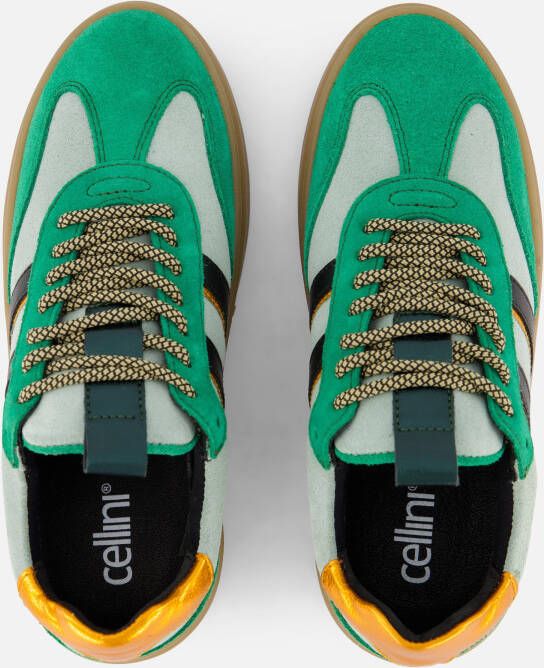 Cellini Sneakers groen Leer