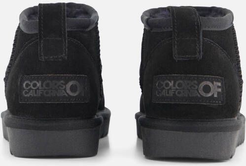 Colors of California Enkellaarsjes zwart Suede