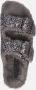 Colors of California Furry Bio pantoffels zilver Dames Kunstleer - Thumbnail 6