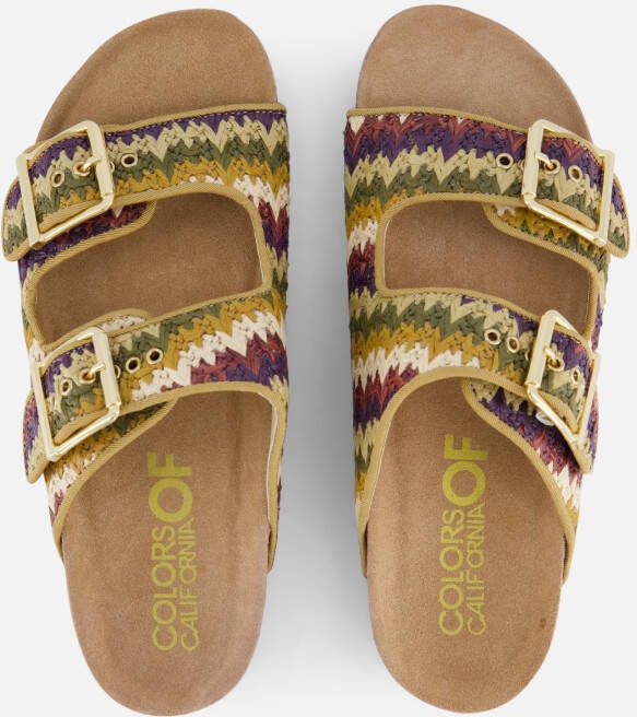 Colors of California Raffia Sandalen beige