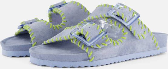 Colors of California Sandalen blauw Suede