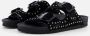 Colors of California suède slippers met studs zwart - Thumbnail 7