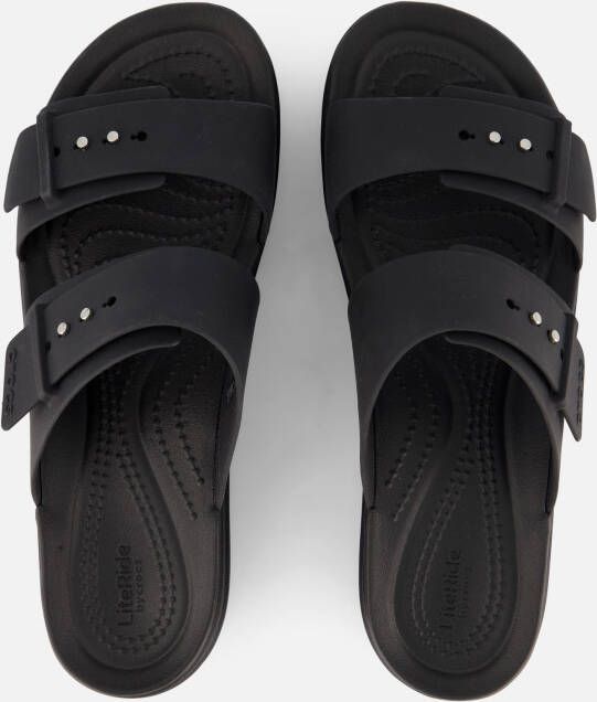 Crocs Brooklyn Buckle Wedge Slippers zwart