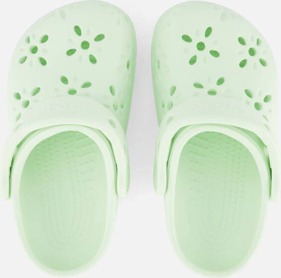 Crocs Classic Clogs Flower Slippers groen Rubber