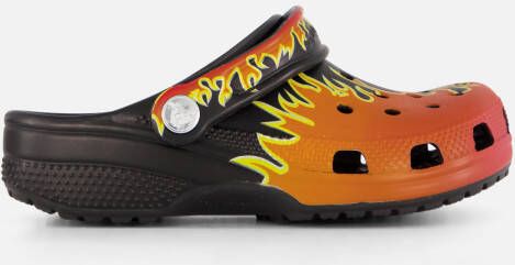 Crocs Graphic Flames Clogs Slippers zwart Rubber