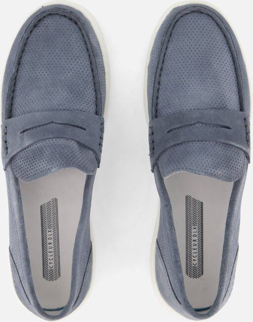 Cycleur de Luxe Front Side Instappers blauw Leer