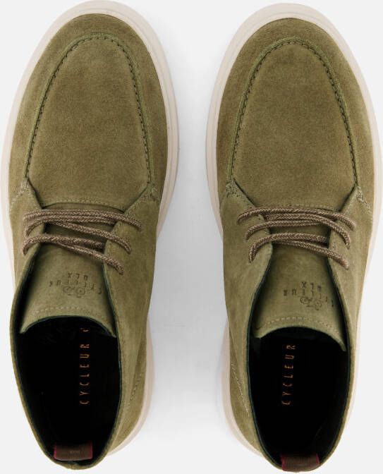 Cycleur de Luxe Veterschoenen groen Suede