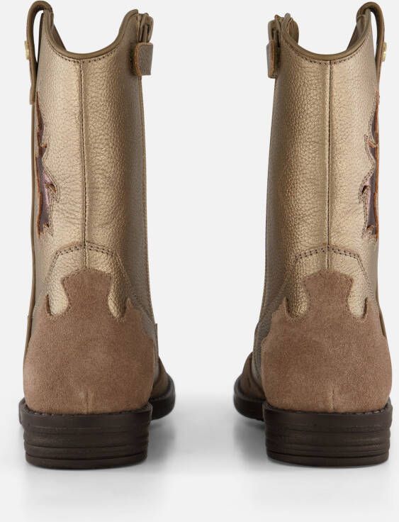 Develab Cowboylaarzen goud Leer