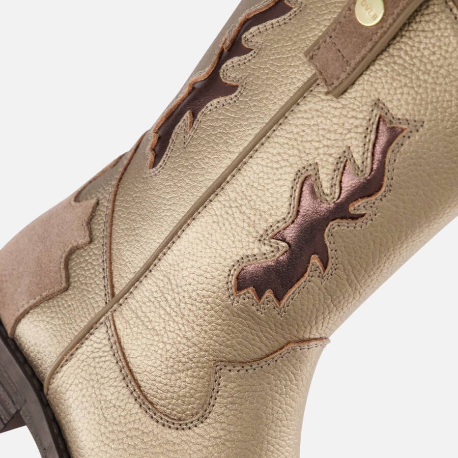 Develab Cowboylaarzen goud Leer