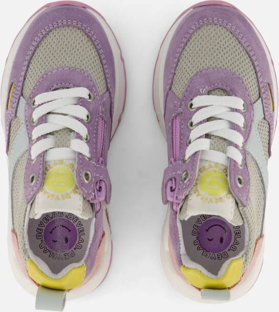 Develab Low Cut Sneakers paars Leer
