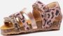 Develab 48274 leren sandalen met panterprint roze - Thumbnail 5