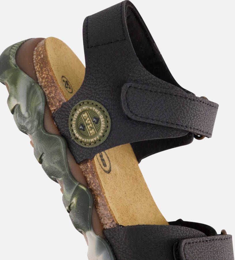 Develab Sandalen zwart Imitatieleer