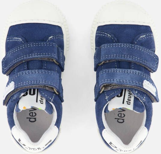 Develab Velcro Sneakers blauw Leer