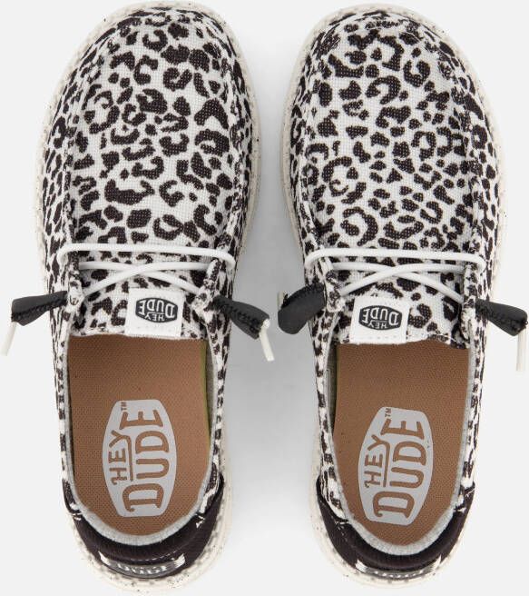 Hey Dude Wendy leopard grijs zwart