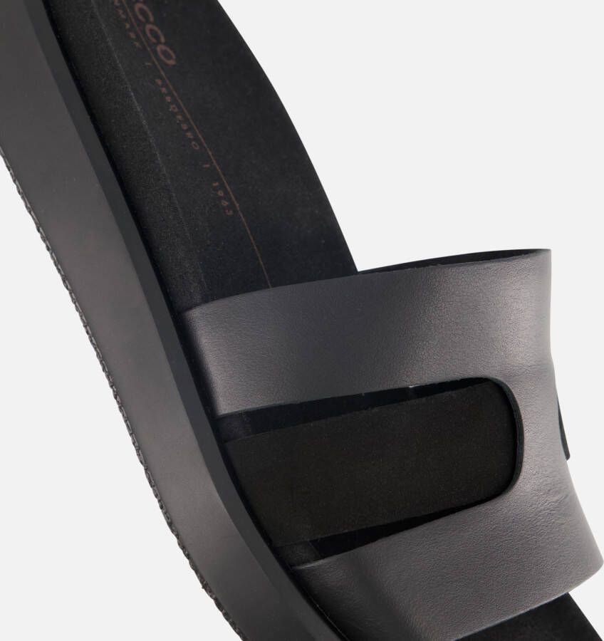 ECCO Flowt Slippers zwart Leer