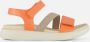 ECCO Flowt W Strap Sandalen oranje Leer Dames - Thumbnail 6