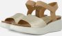 ECCO Flowt Wedge Cork Sandalen beige Nubuck Dames - Thumbnail 7
